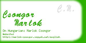 csongor marlok business card